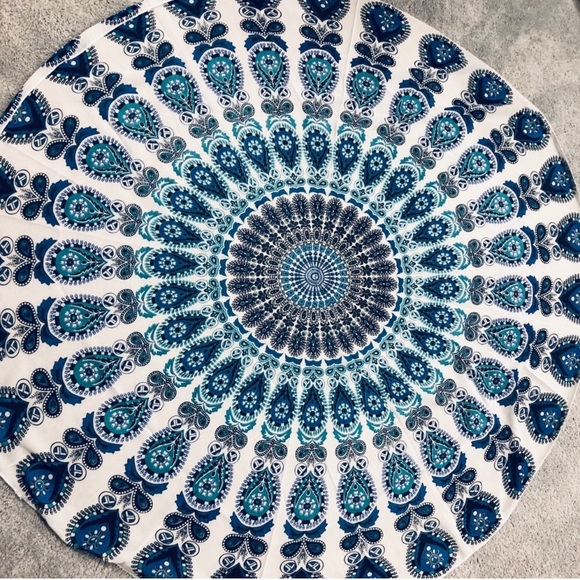 Round Chiffon Beach Towel Throw Blanket - Picture 7 of 8